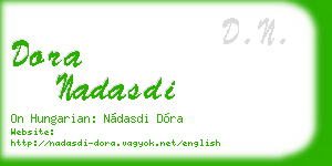dora nadasdi business card