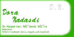 dora nadasdi business card